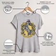thumbnail image 3 of Women's Harry Potter Hufflepuff Gold Crest Graphic Tee Athletic Heather Medium, 3 of 9