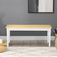 thumbnail image 2 of HOMCOM 40" Dining Bench for 2 People, Wood Bench Seat, Natural, 2 of 10