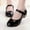 Black, variant on Girls Dress Shoes Flat Shoes for Party Wedding School