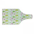 thumbnail image 1 of Green and Pink Cutting Board, Doodle Style Random Wavy Stripes with Big Small Spots Art Theme, Decorative Tempered Glass Cutting and Serving Board, Wine Bottle Shape, Green Pink White, by Ambesonne, 1 of 1