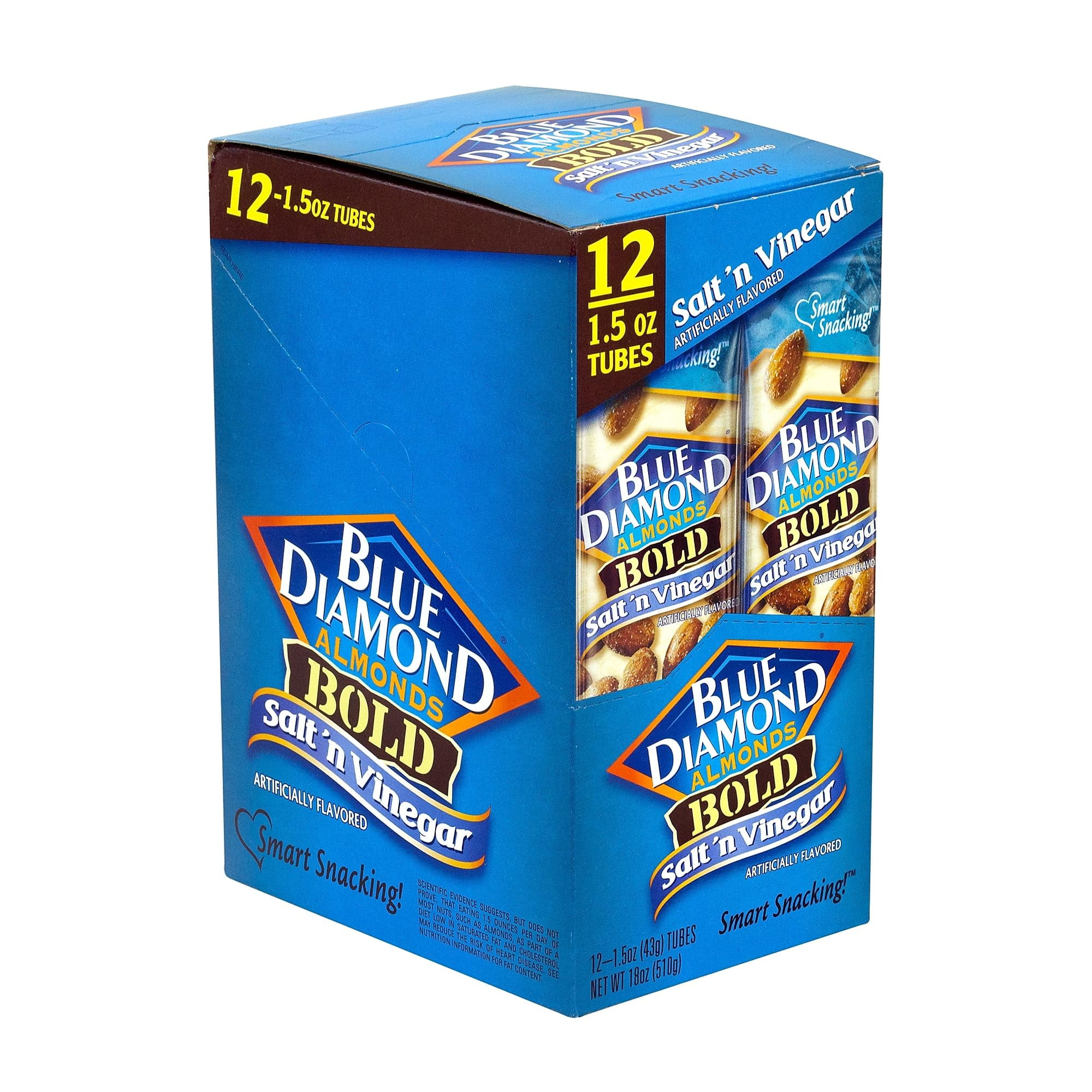 Blue Diamond Almonds, Salt n Vinegar 1.5 oz (Innerpack of 12)