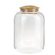 thumbnail image 1 of EeaseMX Tarro de caramelos con tapa de bambú de 1150 ml, recipiente de vidrio transparente de borosilicato para granos alimenticios., 1 of 7