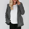 thumbnail image 2 of jtjvou Womens Long Sleeve Jackets Fashion Faux Shearling Oversized Color Block Button Jacket Coats Travel Outdoor Gray S, 2 of 8
