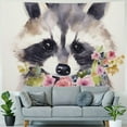 thumbnail image 4 of COMIO Cute Raccoon Tapestry and Wall Decoration, Easy Care, Lightweight, Three Sizes Painting, 4 of 6