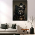 thumbnail image 2 of Norwegian Buhund Dog Canvas Painting Canvas Art Prints Bathroom Artwork for Wall Living Room Bedroom Bathroom Wall Art Framed Art Wall Decor Wood Wall Hanging Art, 2 of 6