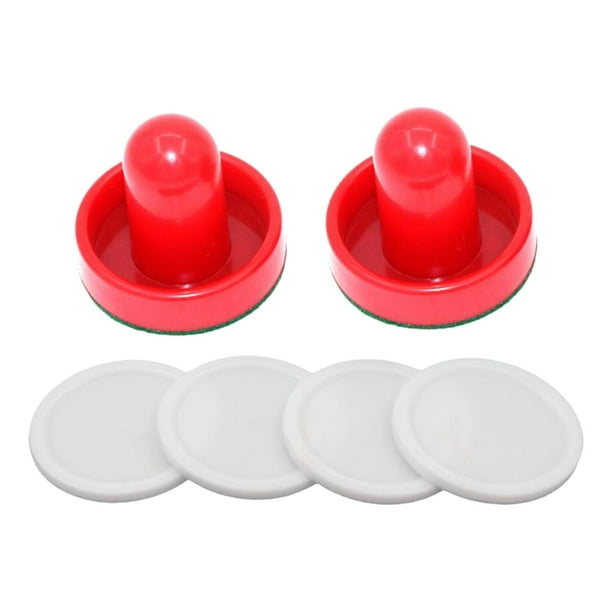 Paletas de Air Hockey, empuñaduras de portería, empujadores, regalo de entretenimiento, 2 uds., empujadores de Air Hockey Putter rojo