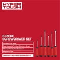 thumbnail image 2 of Hyper Tough 6-Piece Screwdriver Set with Dual Material Tri-Oval Comfort Grips, 2 of 14