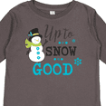 thumbnail image 4 of Inktastic Up to Snow Good with Snowman and Snowflakes Boys or Girls Long Sleeve Toddler T-Shirt, 4 of 5