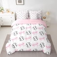 thumbnail image 2 of Feelyou Baseball Sports Kids Bedding Comforter Set 7pcs, Cute Princess Bow-tie Queen Bedding Sets, Kawaii Cartoon Theme Reversible Queen Sheet Sets, Lightweight Room Decor, 2 of 7
