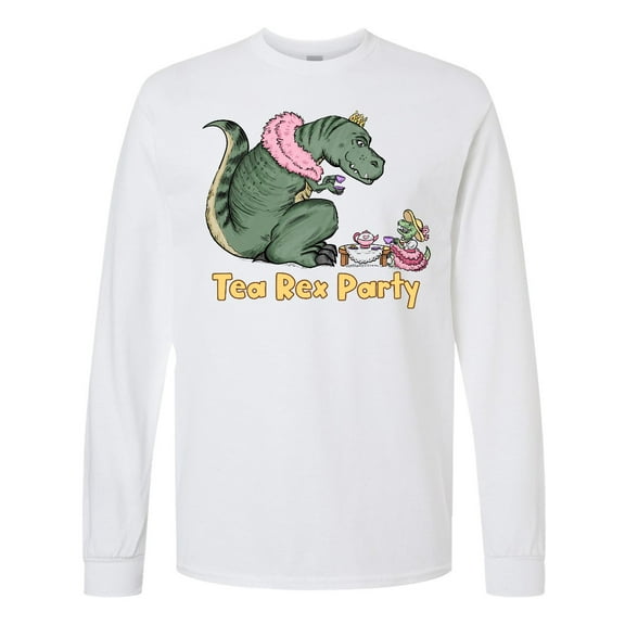 Inktastic Funny Tea Rex Party Long Sleeve T-Shirt