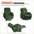 thumbnail image 7 of Homall Power Lift Massage Recliner Chair with Eight Vibrating Massages Ergonomic Chair with Side Pocket and Soft Corduroy for Living Room,Green, 7 of 7