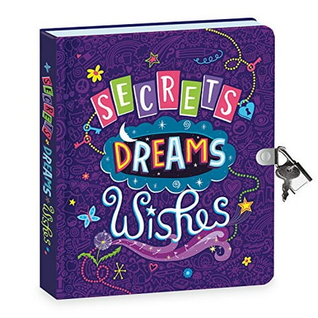 Boys Lock And Key Diary Peaceable Kingdom Secrets, Dreams and Wishes Glow in the Dark 6.25