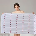 thumbnail image 2 of Hvmvliv Couple Bath Towel with Heart Pattern - Soft Highly Absorbent Polyester Towel for Valentine's Day Gifts, 70x140cm, No Fading or Shedding White, 2 of 6