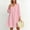 #14Pink, variant on Byworldtasic Long Sleeve Dress for Women Tops Dressy Casual Tunics Top Cute Tee V Neck Blouses Dress