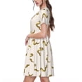thumbnail image 2 of Balery Cartoon Snake Vestidos sueltos de manga corta para mujer, vestidos de verano 2025, vestidos casuales de corte A con vuelo., 2 of 6