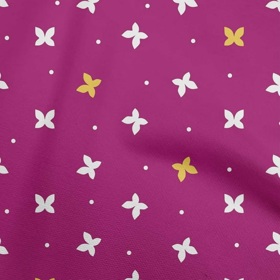 oneOone Georgette Viscose Fuschia Pink Fabric Floral & Quilting Supplies Print Sewing Fabric By The Yard 42 Inch Wide