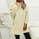 thumbnail image 5 of Pntutb Blusa de manga larga cálida con bolsillo sólido suelto para otoño e invierno con cuello redondo para mujer Pntutb Pntutb-6949, 5 of 7