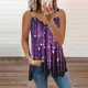 thumbnail image 3 of Gibobby Camisetas Mujer Baratas Manga Corta Camiseta suelta informal con cuello en V para mujer, blusa manga corta con estampado(Morado,M), 3 of 5
