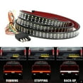 thumbnail image 4 of 47.2in Triple Tailgate Strip Light Bar, 6 Modes 3 Rows Running Turn Signal Brake Reverse Tail Lights for Pickup Trailer SUV RV VAN Jeep Car, 4 of 6