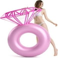 thumbnail image 2 of EASTIN Inflatable  Ring Pool Float - Engagement Ring Bachelorette Party Float Stagette Decorations Swimming Tube Floaty Outdoor Water Lounge, 2 of 7