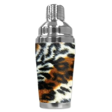

Mugzie brand 16-Ounce Cocktail Shaker with Insulated Wetsuit Cover - Multi Color Leopard