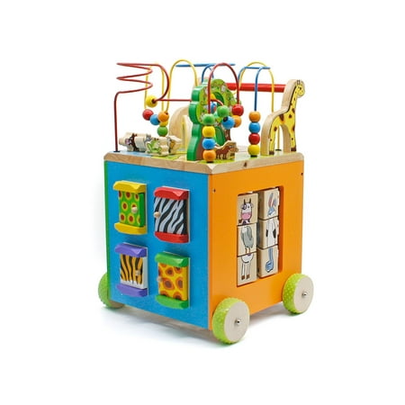 pidoko kids 2-in1 baby walker & activity bead maze cube - perfect for toddlers boys and girls 18 months and up