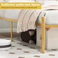 thumbnail image 6 of Costway Queen Size Metal Platform Bed Frame Vintage Headboard Mattress Foundation Gold, 6 of 9