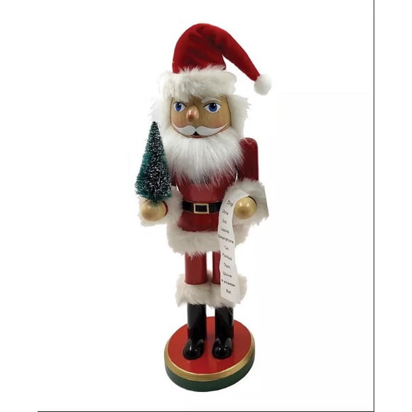 Santa’s Workshop 14″ Santa with Tree List Nutcracker