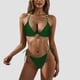 thumbnail image 1 of Traje de baño de verano para mujer, de color liso, con cojín en el pecho y sin soporte de acero, sin espalda, con tirantes, de nailon., 1 of 7