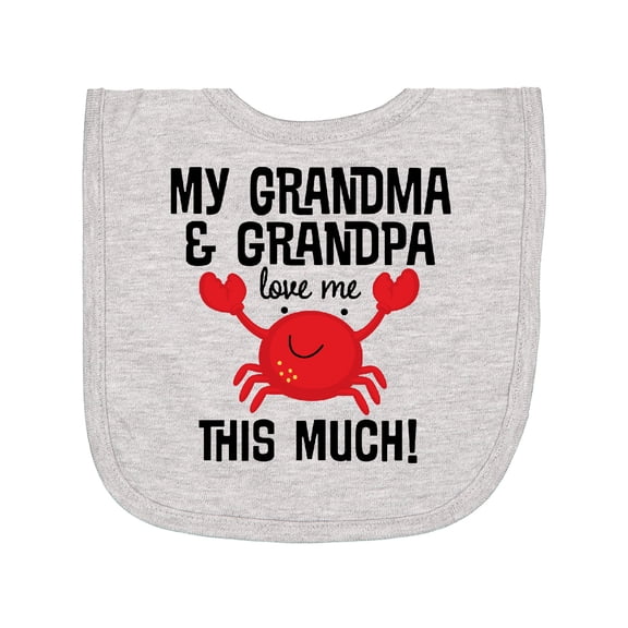 Inktastic Grandma Grandpa Love Me Boys Newborn Bib