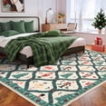 thumbnail image 2 of GlowSol 4'x6' Area Rugs Soft Washable Nutcrackers Merry Christmas Festive Decor Rug Non-Slip Low Pile Rugs for Dining Room Home Office, Beige Green, 2 of 7