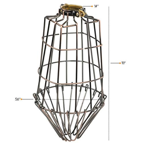 ArtifactDesign Long Metal Wire Light Cage Guard for Pendant Lamps Bronze