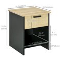 thumbnail image 3 of HOMCOM Lot de 2 Tables de Chevet Boho avec Tiroir en Rotin, Noir, 3 of 10