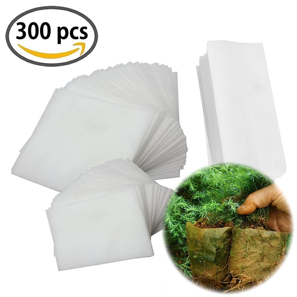 400pcs Biodegradable Non-Woven Nursery Bags 5.5 x 6.3，6.3 x 7.1 TANOKY Solid Plants Grow Bags Eco-Friendly Seedlings Starter Bags Plants Pouch Fabric Seedling Pots Home Garden Supply