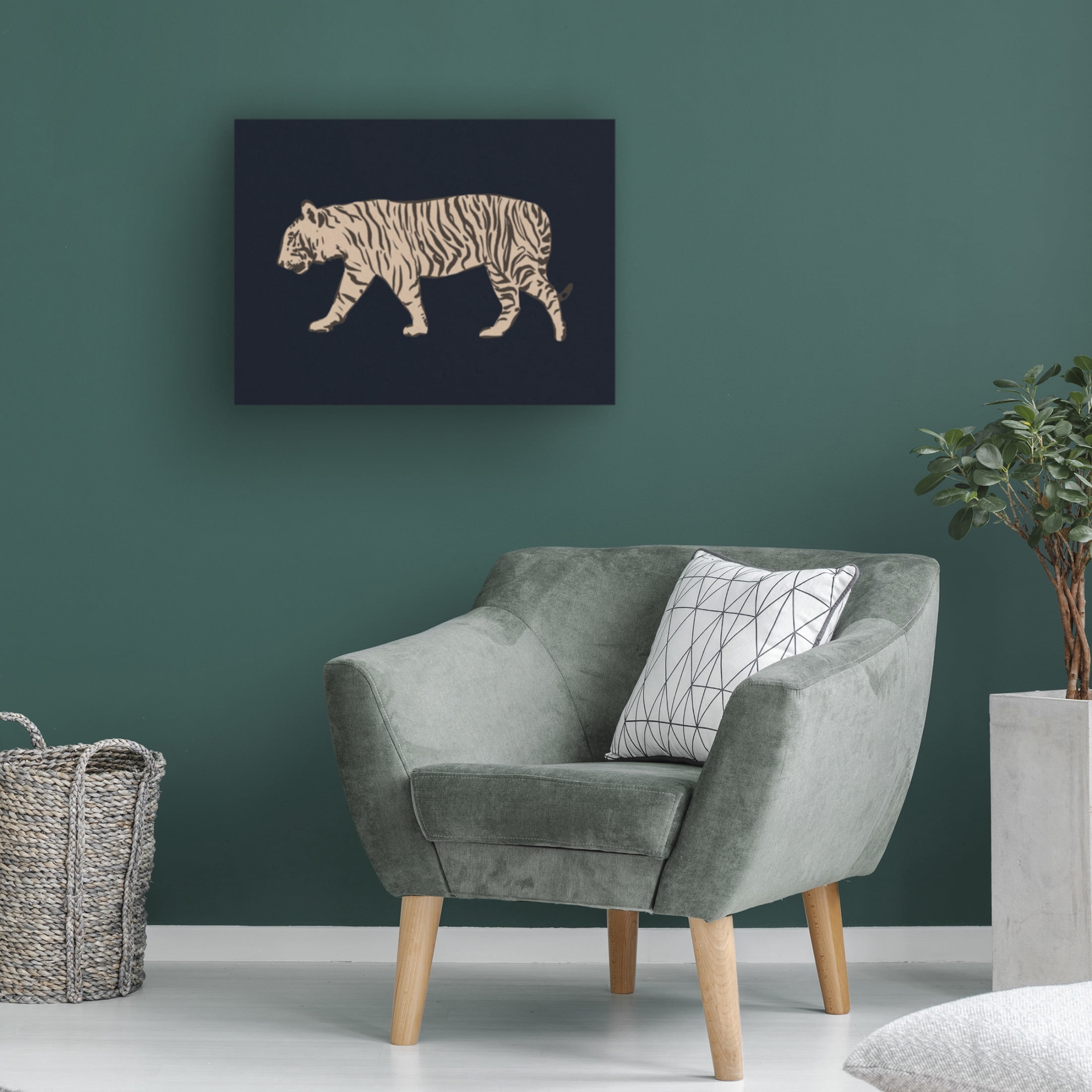 Canvas Wall Art - Victoria Barnes 'Big Jungle Cats II' Wall Art for Living Room, Bedroom, or Office Décor by Trademark Fine Art - 47 x 35 Inches