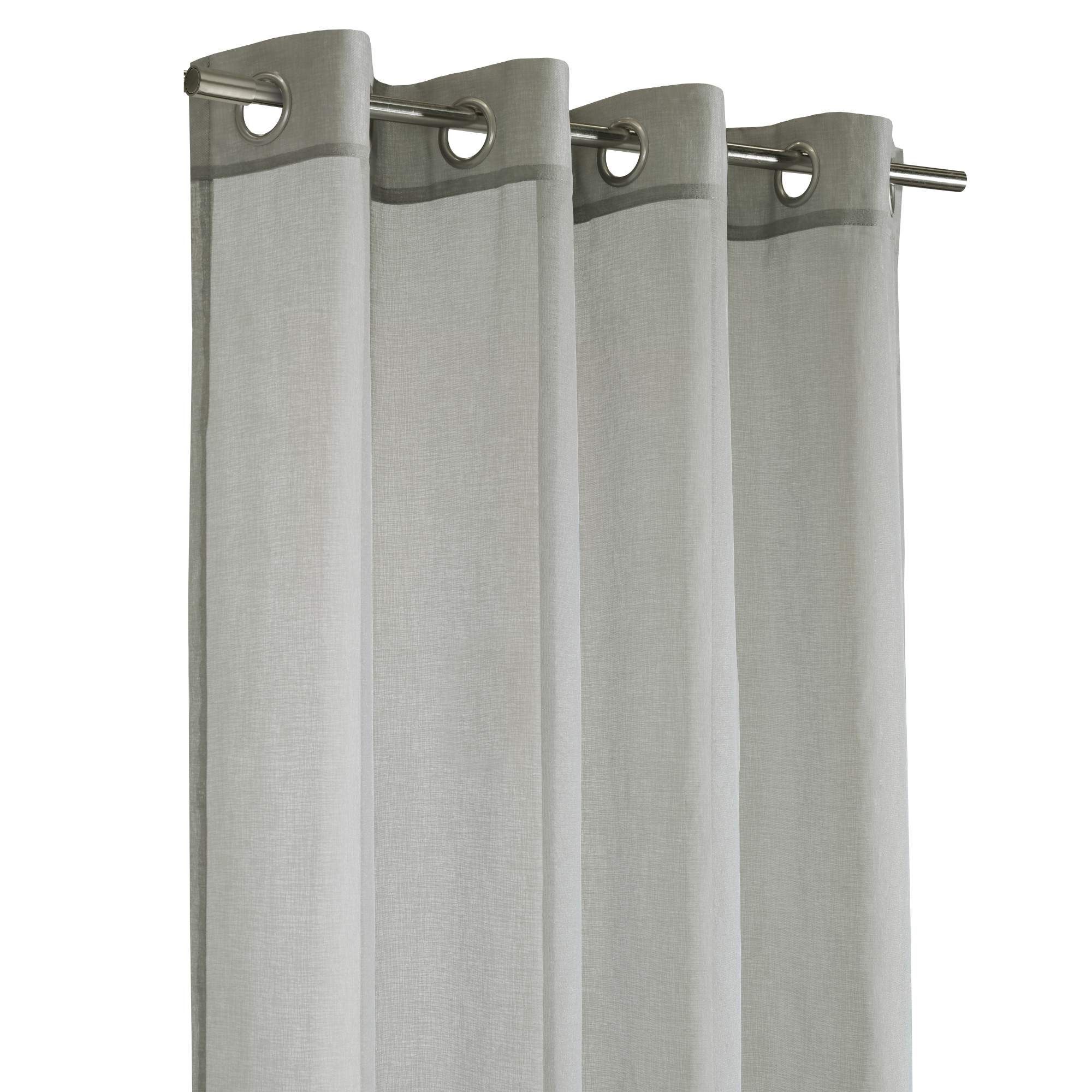 Loft Living Liege Light Filtering Grommet Indoor Curtain 52 x 63 in Grey