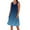 Blue, variant on Ahuyic Womens Summer Casual Dress,Womens Plus Size Dress,Womens Solid Color Printing Casual Sleeveless Loose Fitting Dress With Pockets,Blue,XXXL