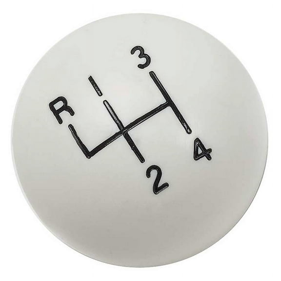 OER 3961437W White 4-Speedshift Knob with 3/8"-16 Thread Firebird Camaro