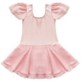 thumbnail image 4 of Sinleey Little Girl Flutter Sleeves Gymnastics Ballet Dance Leotard Tutu Dress Ballerina Dancewear A Pink 3-4, 4 of 7