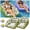 2*Green, variant on 3-in-1 Inflatable Pool Lounge Chair (33.85 * 33.07in), Load Capacity of 350 lbs, Anti-Rollover & Ergonomic Design, U-Shaped Water Inflatable Pool Float with Cup Holder