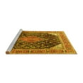 thumbnail image 2 of Ahgly Company Machine Washable Indoor Rectangle Medallion Yellow Traditional Area Rugs, 2' x 4', 2 of 4