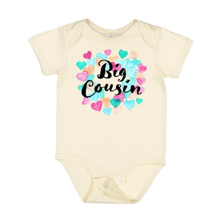 

Inktastic Big Cousin Hearts Gift Baby Boy or Baby Girl Bodysuit