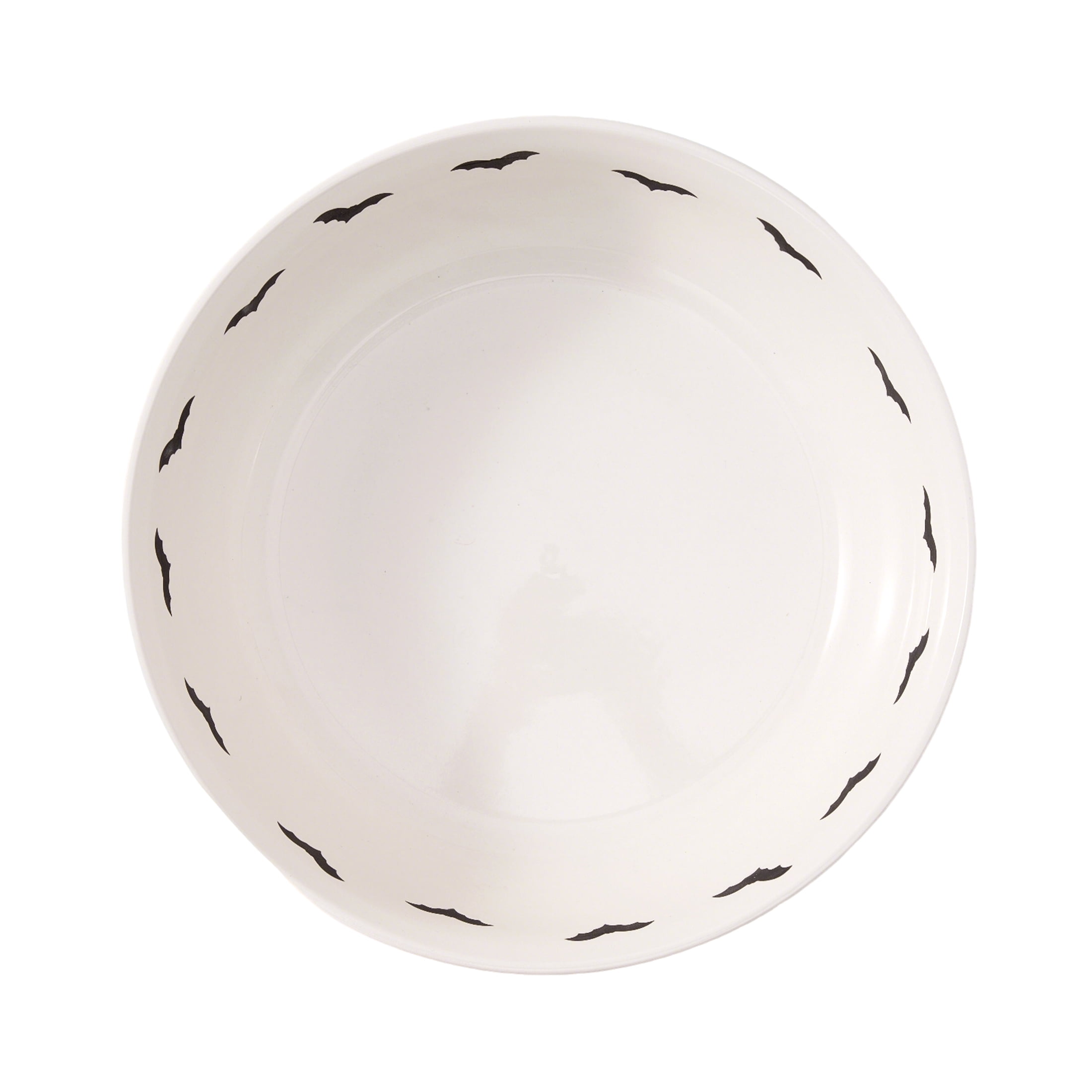 Way To Celebrate Halloween Bat White Ceramic Serving Bowl