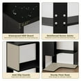 thumbnail image 3 of IRONCK 5-Tier Corner Bookcase, Modern L-Shaped Bookshelf, Open Storage Display for Office Living Room, Black, 3 of 9