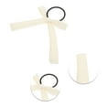 thumbnail image 3 of Unique Bargains 1 Pc Fashion Solid Bow Ribbon Hair Elastic Band Beige, 3 of 5