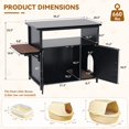 thumbnail image 2 of Black 40-50 Gallon Aquarium Stand with Cat Litter Box Enclosure, 2 of 9