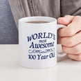 thumbnail image 4 of CafePress - Awesome 100 Year Old Mug - 11 oz Ceramic Mug - Novelty Coffee Tea Cup, 4 of 4