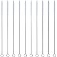 thumbnail image 1 of Straw Cleaner Brush, Extra Long Nylon Bristles and Stainless Steel Handle Cleaning Brushes for Washing Glass Silicone Metal Straws Tea Pot Spout Bottle 10 ihch X 2/5 inch Set of 10, 1 of 1
