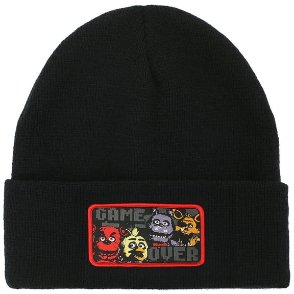 Five Nights At Freddy's Game Over Unisex Black Knit Beanie Cap