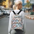 thumbnail image 7 of FORMRS Mini Backpack Purse for Women Travel Daypack Casual Shoulder Bag, Blue Shimmering Pattern, 7 of 7